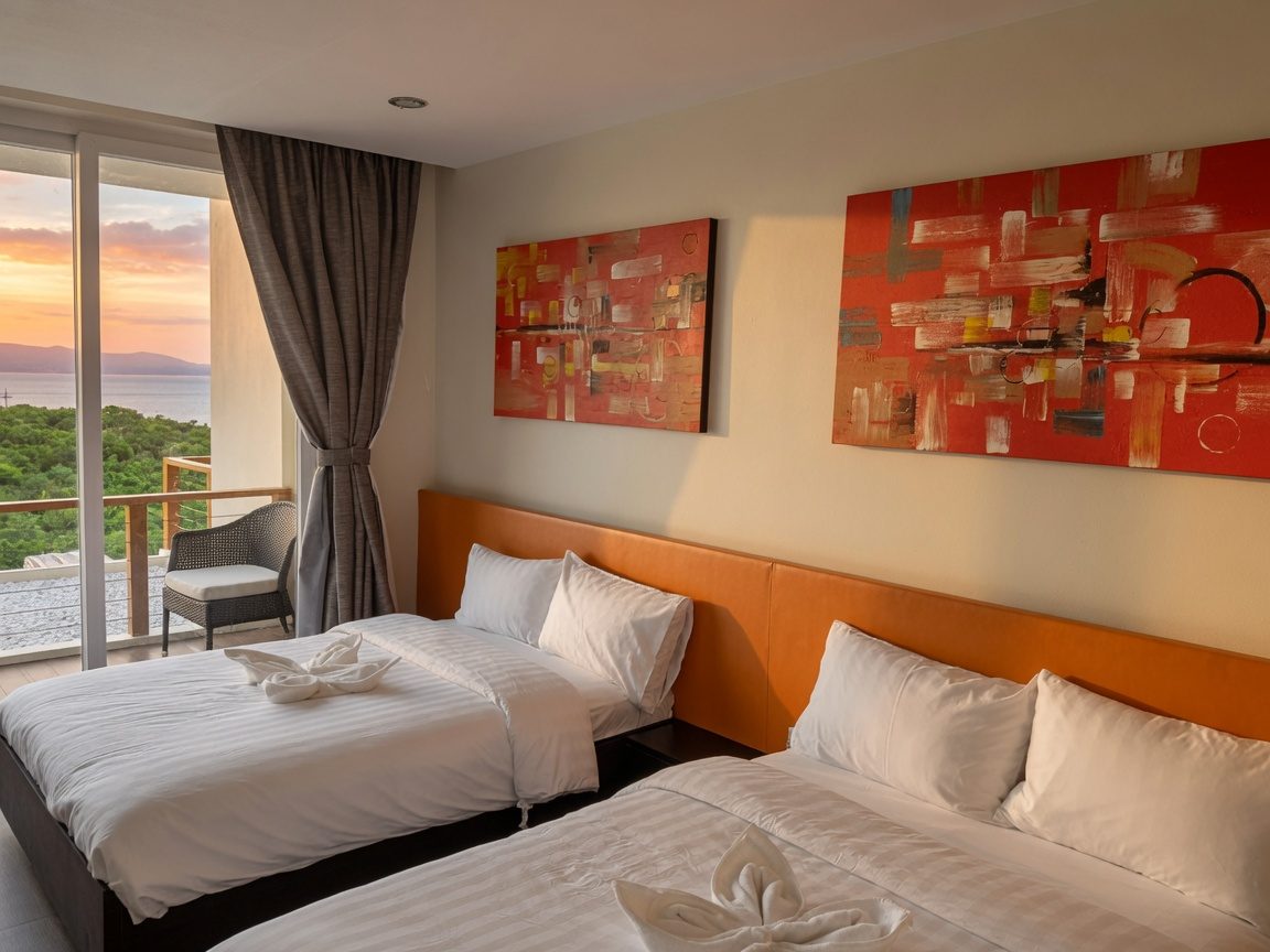 Room 5，长滩岛迪尼维德 Caipirinha Villa 的卧室，整栋共11间